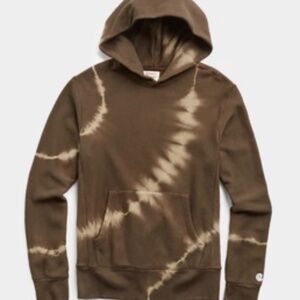 Todd Snyder + Champion Terry Olive Tie Dye Popover Hoodie - Size Medium